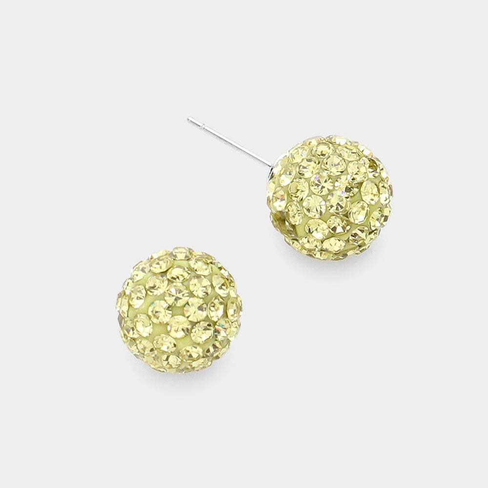 Shamballa Ball Stud Earrings - Madeline Love - Flyclothing LLC