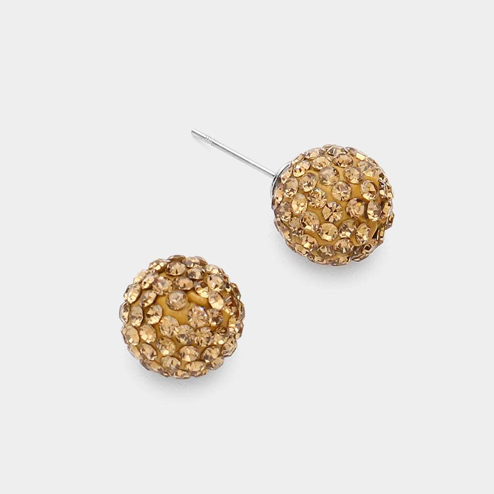Shamballa Ball Stud Earrings - Madeline Love - Flyclothing LLC