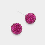 Shamballa Ball Stud Earrings - Madeline Love - Flyclothing LLC