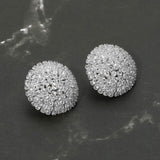 CZ Stone Pave Dome Evening Stud Earrings - Madeline Love - Flyclothing LLC