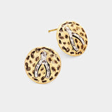 Metal Round Wishbone Stud Earrings - Madeline Love - Flyclothing LLC