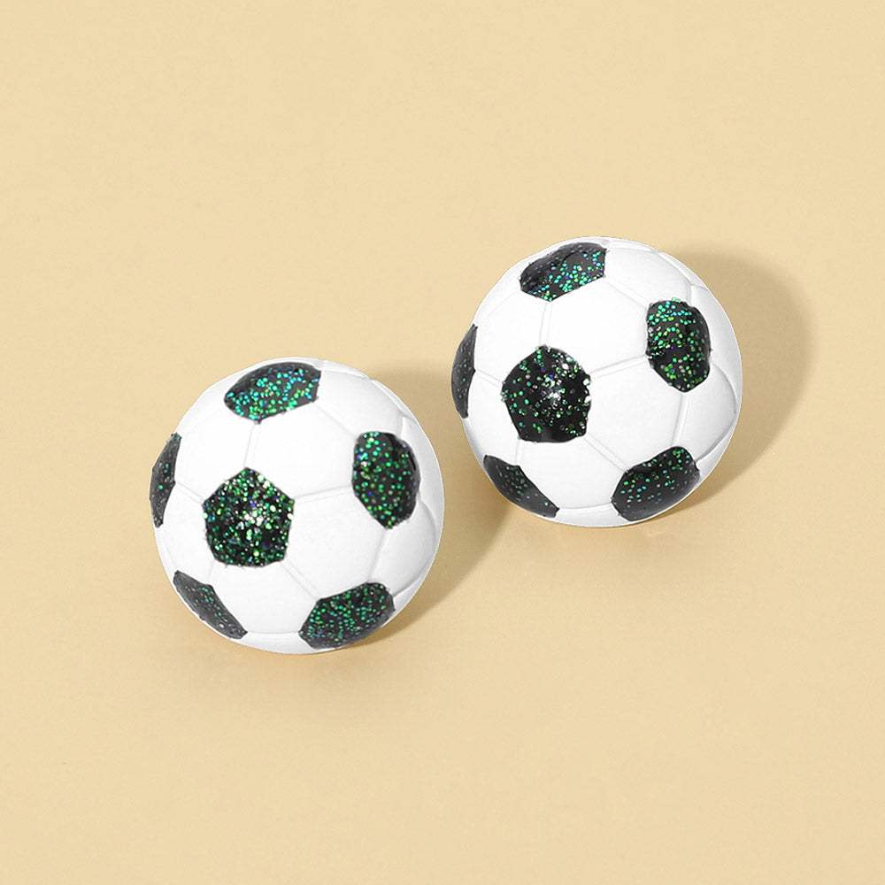 Soccer Ball Stud Earrings - Madeline Love - Flyclothing LLC