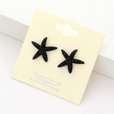Crystal Starfish Stud Earrings - Madeline Love - Flyclothing LLC