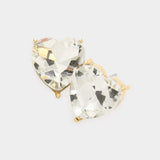 Heart Stone Evening Stud Earrings - Madeline Love - Flyclothing LLC