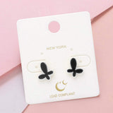 Enamel Butterfly Stud Earrings - Madeline Love - Flyclothing LLC