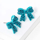 Pave bow stud earrings - Madeline Love - Flyclothing LLC