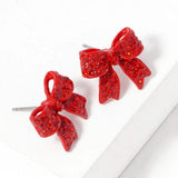 Pave bow stud earrings - Madeline Love - Flyclothing LLC