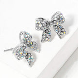 Pave bow stud earrings - Madeline Love - Flyclothing LLC