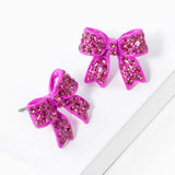 Pave bow stud earrings - Madeline Love - Flyclothing LLC