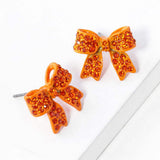 Pave bow stud earrings - Madeline Love - Flyclothing LLC