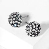 Crystal PaveD Round Dome Stud Earrings - Madeline Love - Flyclothing LLC