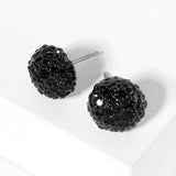 Crystal PaveD Round Dome Stud Earrings - Madeline Love - Flyclothing LLC