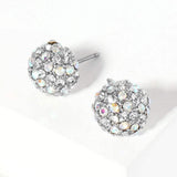 Crystal Pave Round Dome Stud Earrings - Madeline Love - Flyclothing LLC