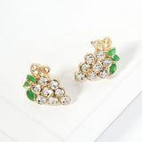 Crystal Grape Cluster Stud Earrings - Madeline Love - Flyclothing LLC