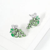 Crystal Grape Cluster Stud Earrings - Madeline Love - Flyclothing LLC