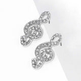 Crystal Paved Treble Clef Stud Earrings - Madeline Love - Flyclothing LLC