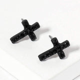 Crystal Cross Stud Earrings - Madeline Love - Flyclothing LLC