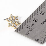 Crystal Paved Snowflake Stud Earrings - Madeline Love - Flyclothing LLC