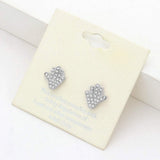 Rhinestone Paved Hand Stud Earrings - Madeline Love - Flyclothing LLC