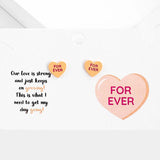 Forever Message Heart Stud Earrings - Madeline Love - Flyclothing LLC
