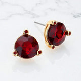 Round Stone Stud Earrings - Madeline Love - Flyclothing LLC