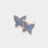 Enamel Butterfly Stud Earrings - Madeline Love - Flyclothing LLC