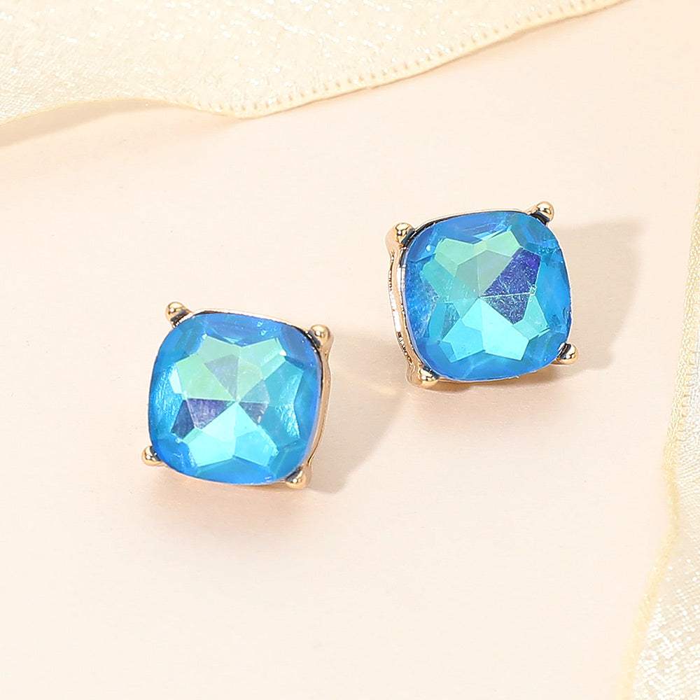Square Cushion Stud Earrings - Madeline Love - Flyclothing LLC
