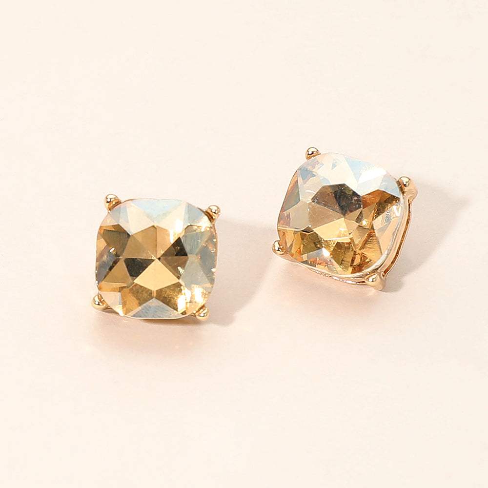 Square Cushion Stud Earrings - Madeline Love - Flyclothing LLC