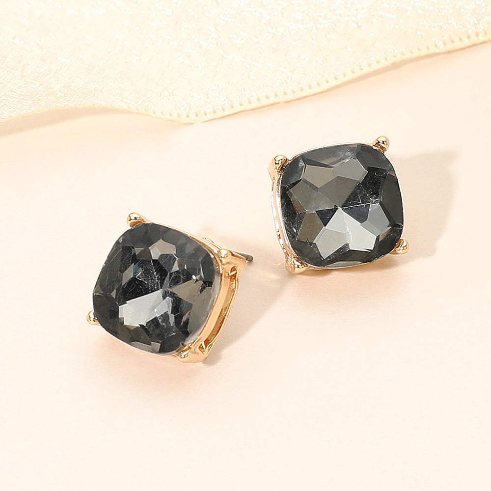 Square Cushion Stud Earrings - Madeline Love - Flyclothing LLC