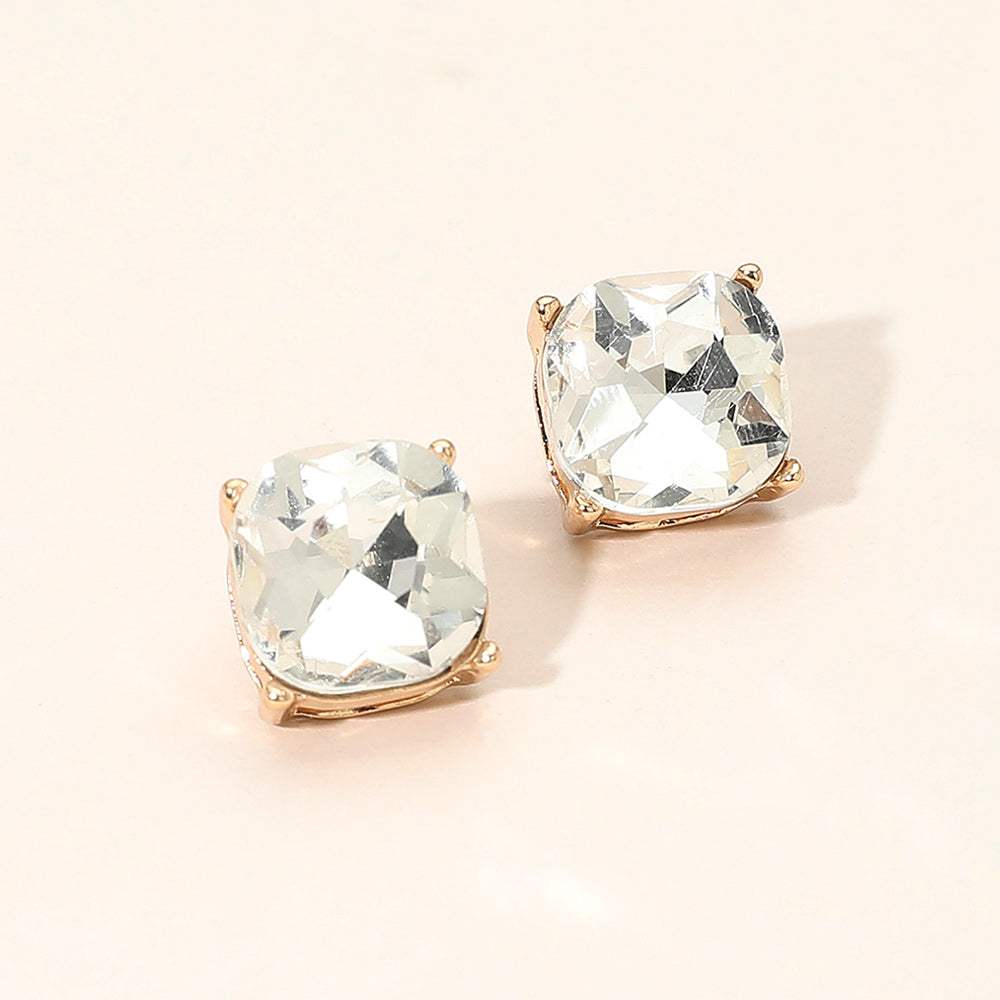 Square Cushion Stud Earrings - Madeline Love - Flyclothing LLC