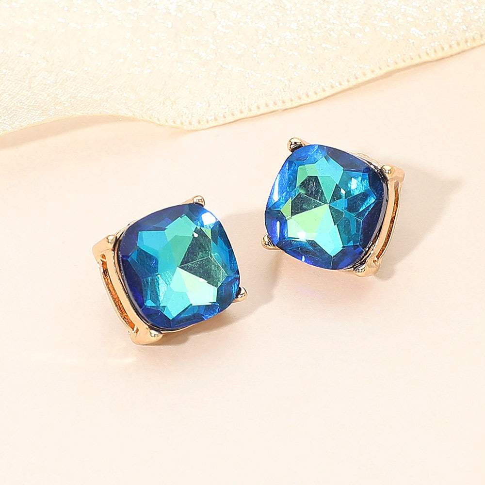Square Cushion Stud Earrings - Madeline Love - Flyclothing LLC