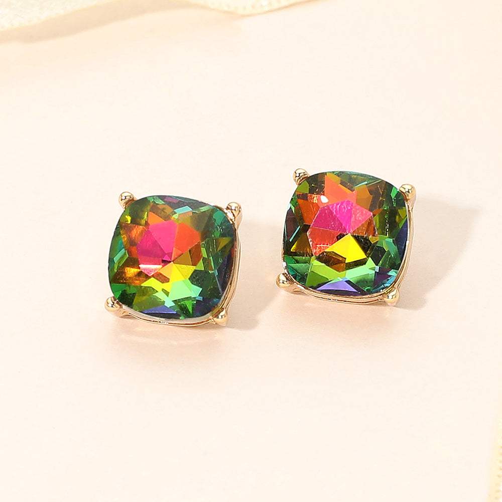 Square Cushion Stud Earrings - Madeline Love - Flyclothing LLC