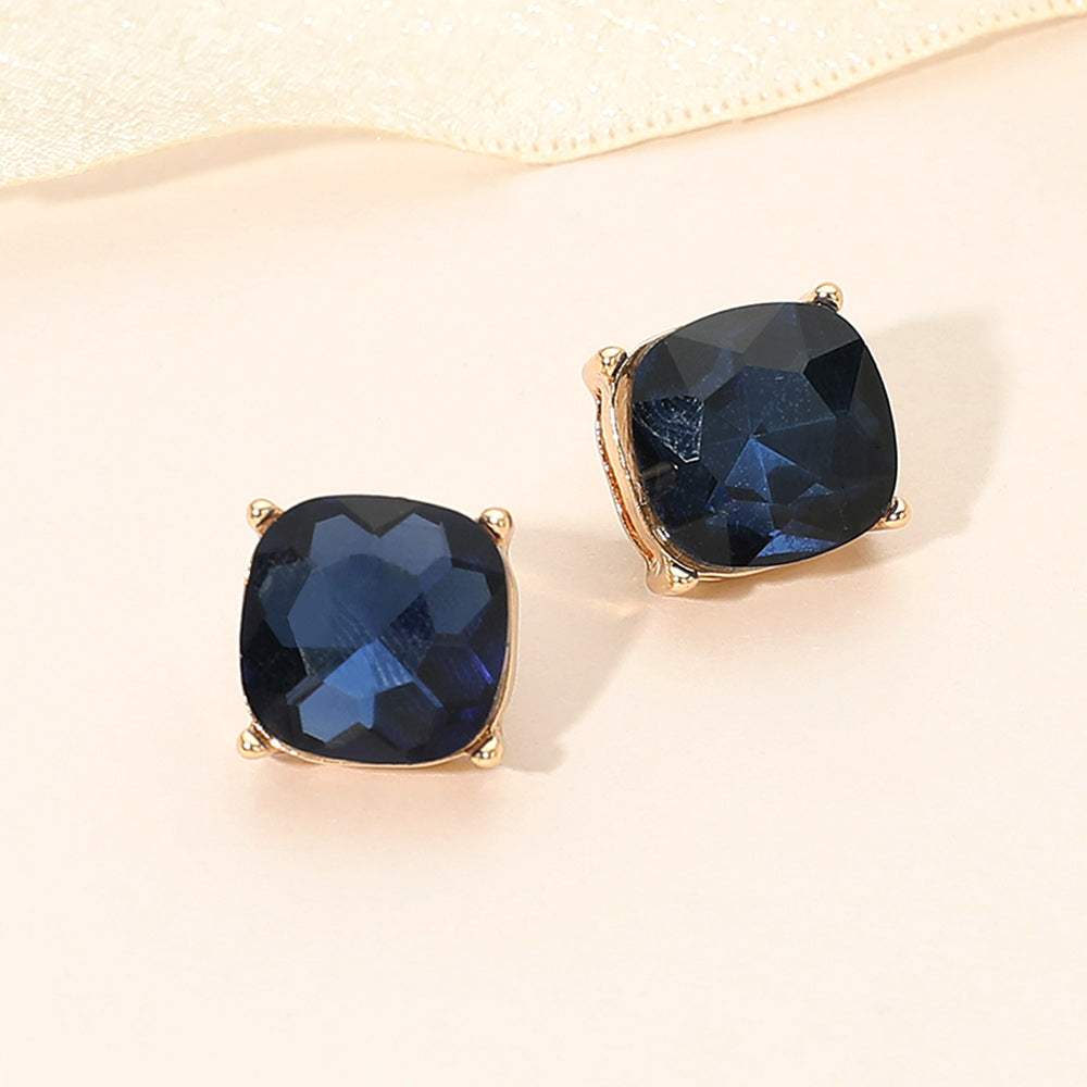 Square Cushion Stud Earrings - Madeline Love - Flyclothing LLC