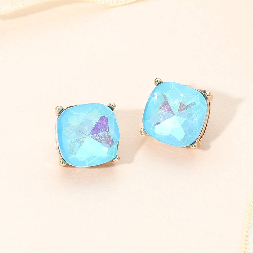 Square Cushion Stud Earrings - Madeline Love - Flyclothing LLC