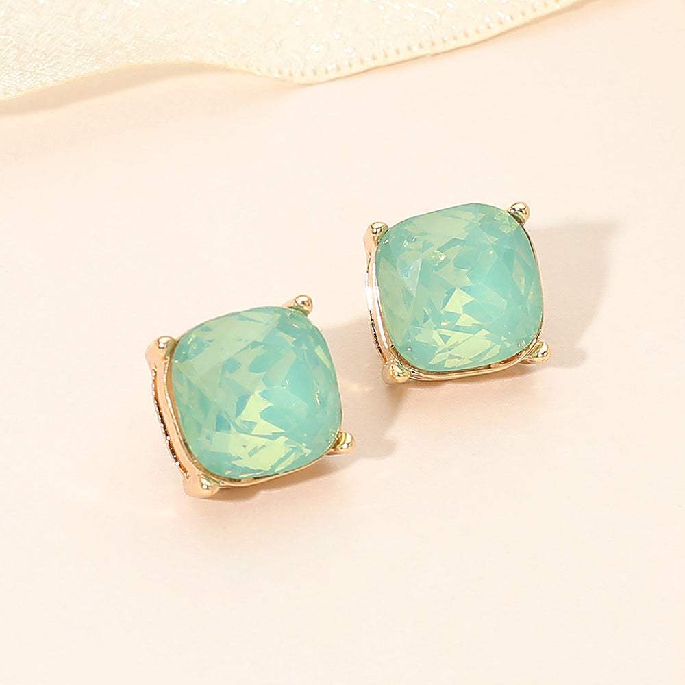 Square Cushion Stud Earrings - Madeline Love - Flyclothing LLC