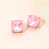 Square Cushion Stud Earrings - Madeline Love - Flyclothing LLC