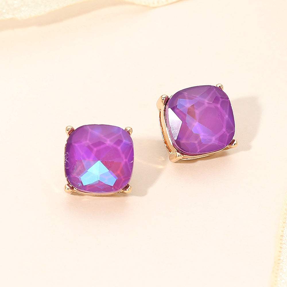 Square Cushion Stud Earrings - Madeline Love - Flyclothing LLC