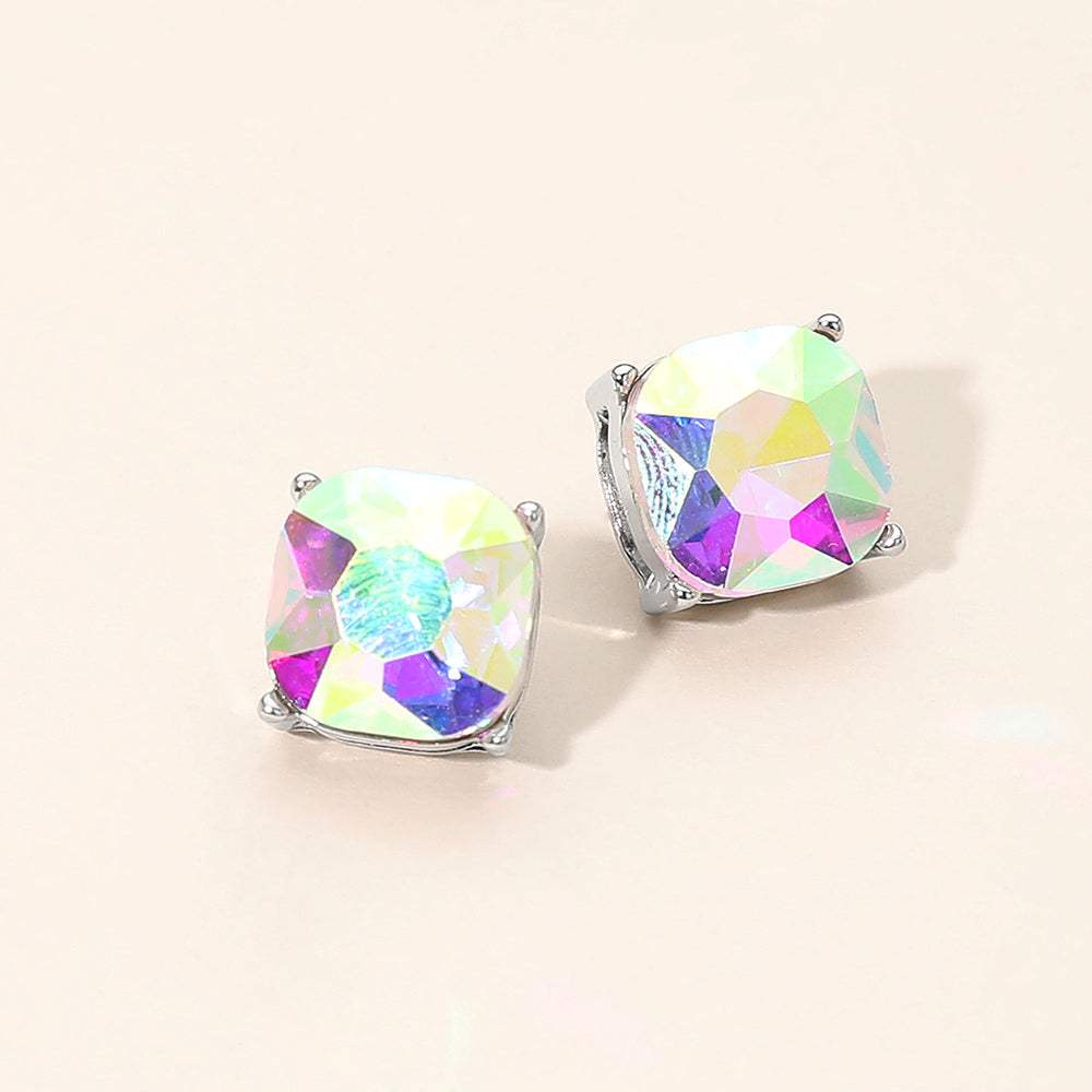 Square Cushion Stud Earrings - Madeline Love - Flyclothing LLC