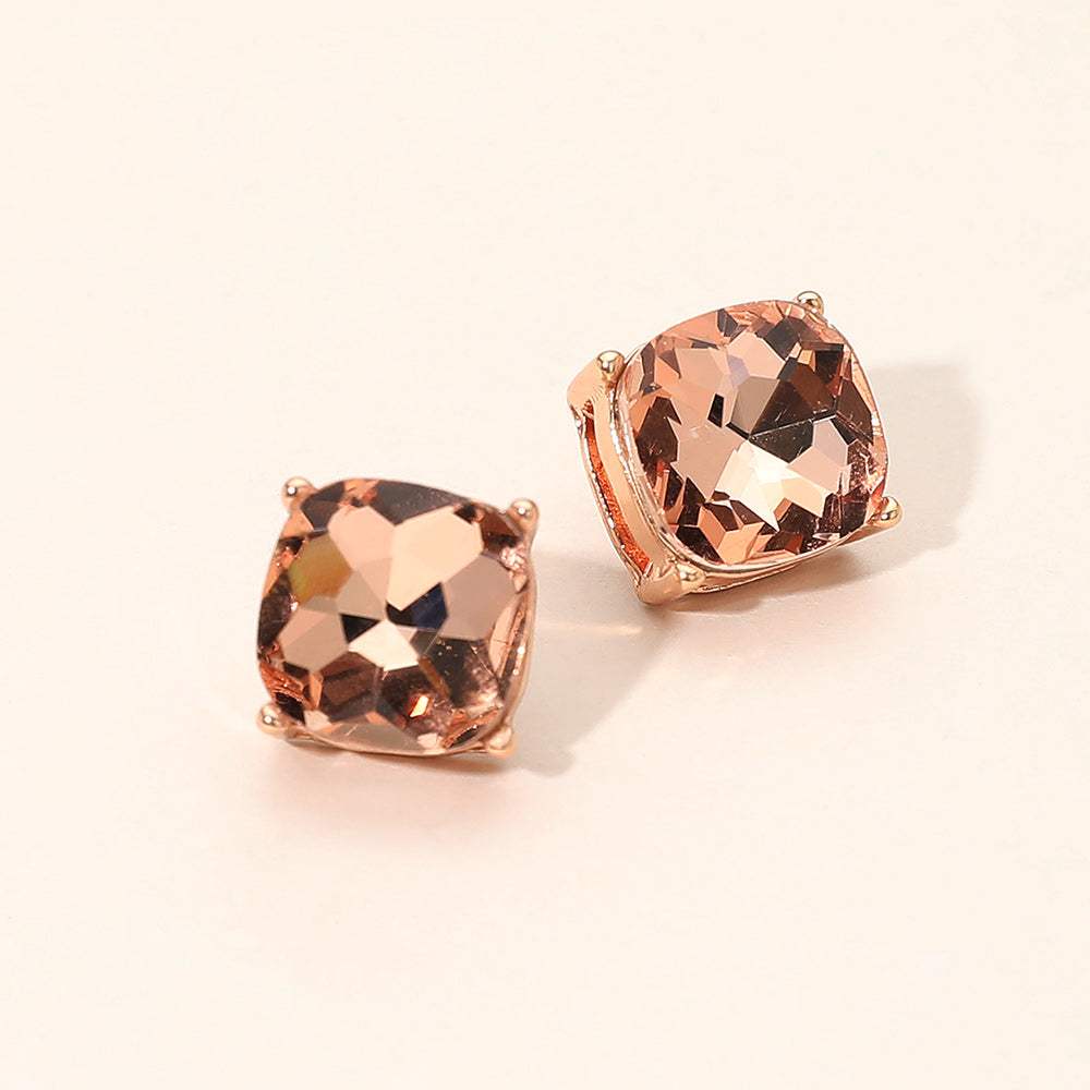 Square Cushion Stud Earrings - Madeline Love - Flyclothing LLC