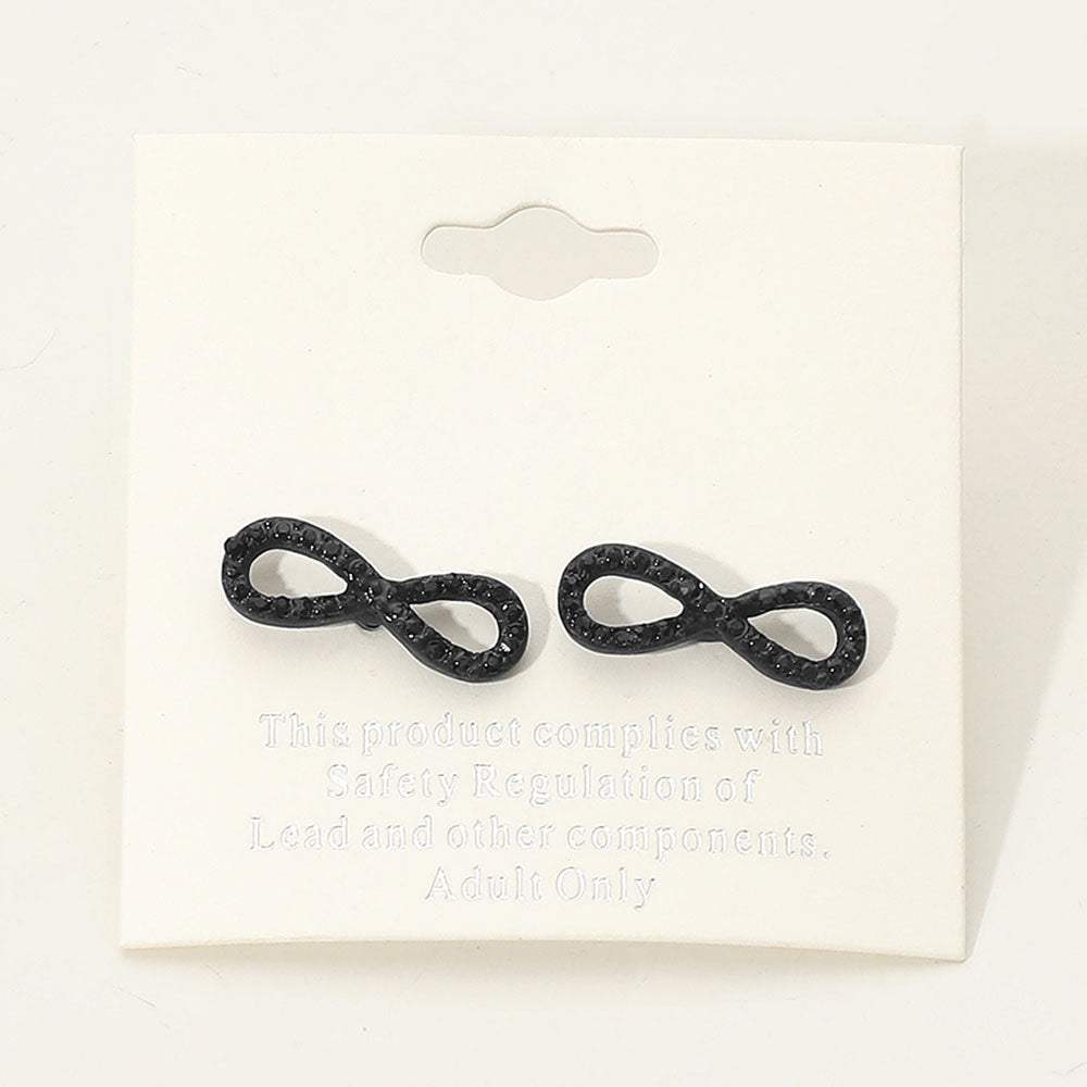 Crystal Infinity Stud Earrings - Madeline Love - Flyclothing LLC