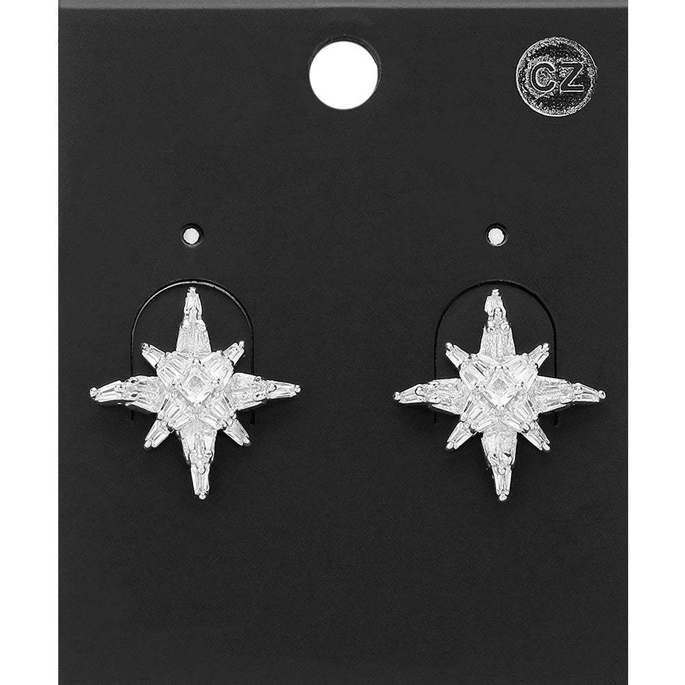 CZ Stone Paved Star Stud Earrings - Madeline Love - Flyclothing LLC