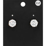 Round CZ Stone Stud Earrings - Madeline Love - Flyclothing LLC
