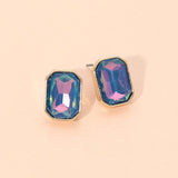 Geometric Stone Stud Earrings