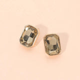 Geometric Stone Stud Earrings