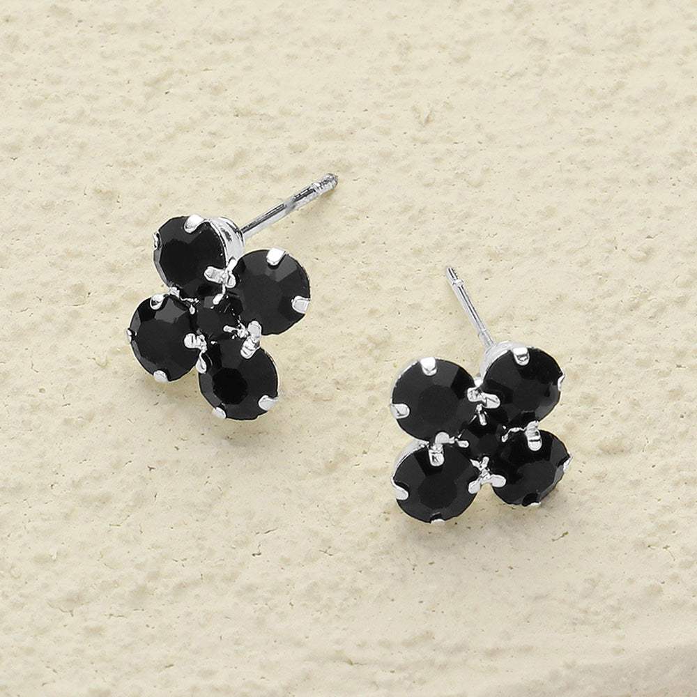 Flower Stone Stud Earrings - Madeline Love - Flyclothing LLC
