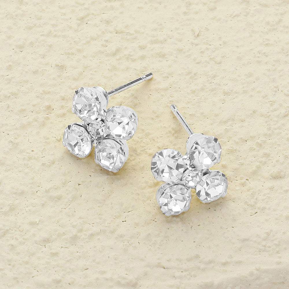 Flower Stone Stud Earrings - Madeline Love - Flyclothing LLC