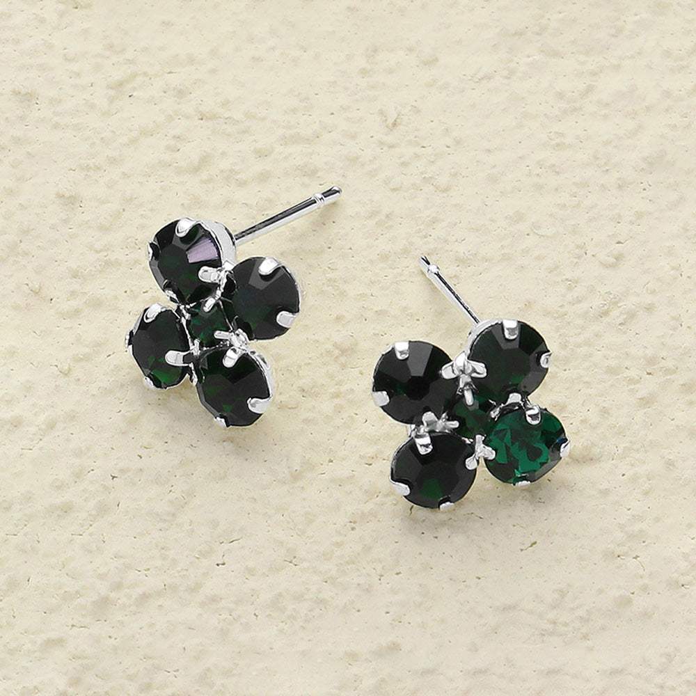 Flower Stone Stud Earrings - Madeline Love - Flyclothing LLC