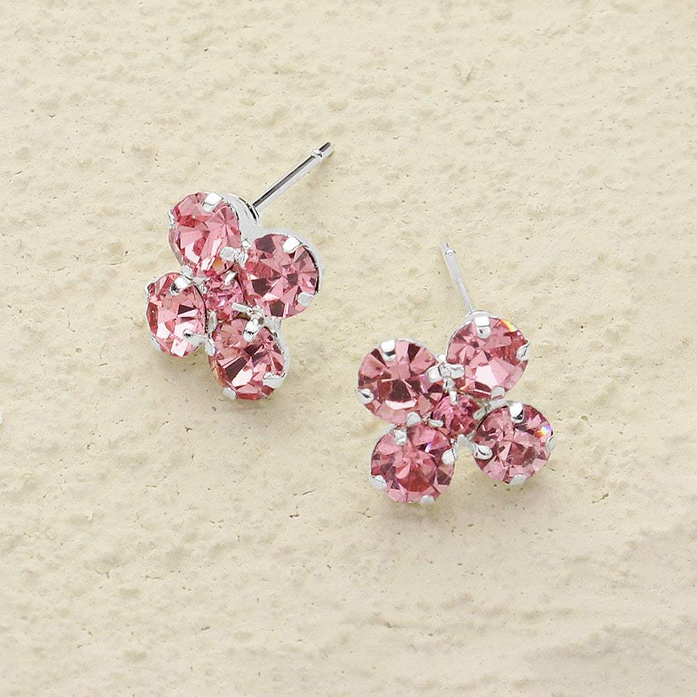 Flower Stone Stud Earrings - Madeline Love - Flyclothing LLC