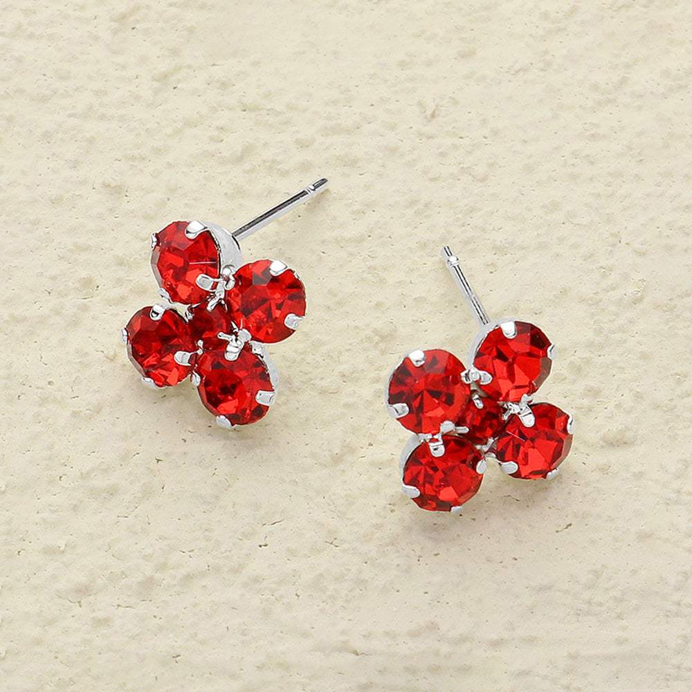 Flower Stone Stud Earrings - Madeline Love - Flyclothing LLC