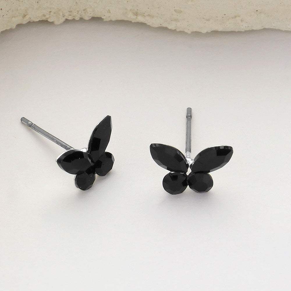 Stone Butterfly Stud Earrings - Madeline Love - Flyclothing LLC